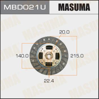 MASUMA MBD021U - Диск зчеплення autozip.com.ua