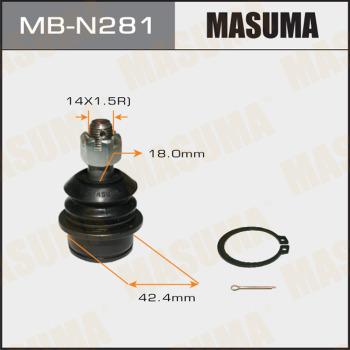 MASUMA MB-N281 - Шарова опора, несучий / направляючий шарнір autozip.com.ua