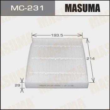 MASUMA MC-231 - Фільтр, повітря у внутрішній простір autozip.com.ua