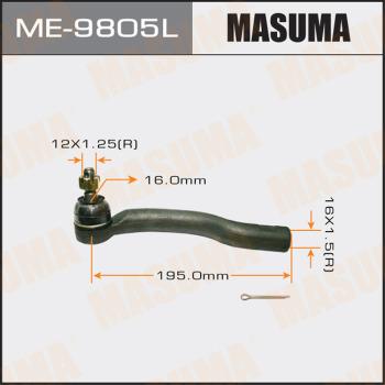 MASUMA ME-9805L - Наконечник рульової тяги, кульовий шарнір autozip.com.ua