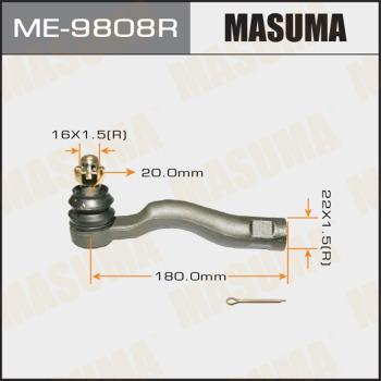 MASUMA ME-9808R - Наконечник рульової тяги, кульовий шарнір autozip.com.ua
