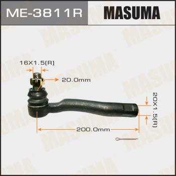 MASUMA ME-3811R - Наконечник рульової тяги, кульовий шарнір autozip.com.ua