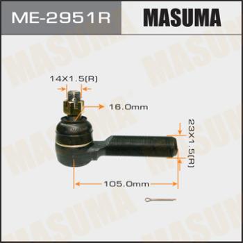 MASUMA ME-2951R - Наконечник рульової тяги, кульовий шарнір autozip.com.ua