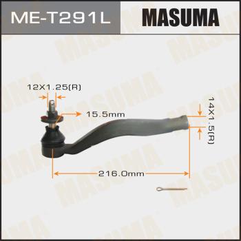 MASUMA ME-T291L - Наконечник рульової тяги, кульовий шарнір autozip.com.ua