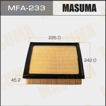 MASUMA MFA-233 - Повітряний фільтр autozip.com.ua