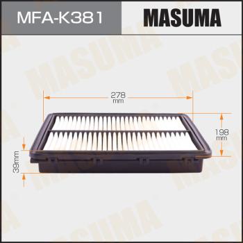 MASUMA MFA-K381 - Повітряний фільтр autozip.com.ua