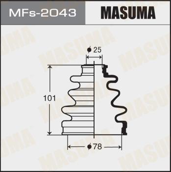 MASUMA MFs-2043 - Пильник, приводний вал autozip.com.ua