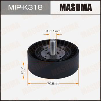 MASUMA MIP-K318 - Паразитний / провідний ролик, поліклиновий ремінь autozip.com.ua
