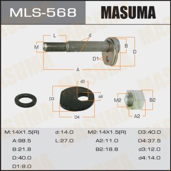 MASUMA MLS568 - Болт регулювання розвалу коліс autozip.com.ua