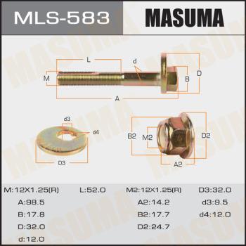 MASUMA MLS-583 - Болт регулювання розвалу коліс autozip.com.ua