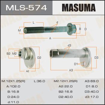 MASUMA MLS574 - Болт регулювання розвалу коліс autozip.com.ua