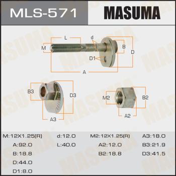 MASUMA MLS-571 - Болт регулювання розвалу коліс autozip.com.ua