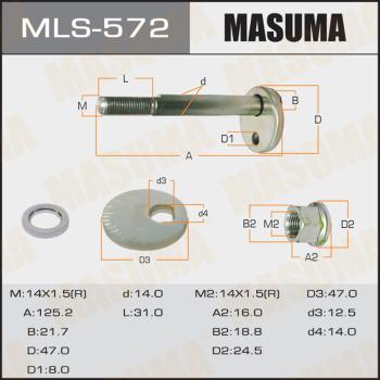 MASUMA MLS572 - Болт регулювання розвалу коліс autozip.com.ua