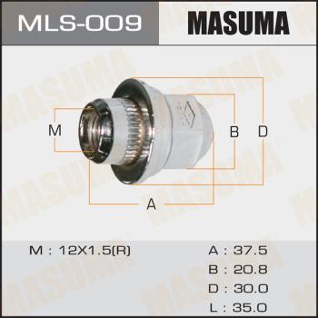 MASUMA MLS-009 - Гайка кріплення колеса autozip.com.ua