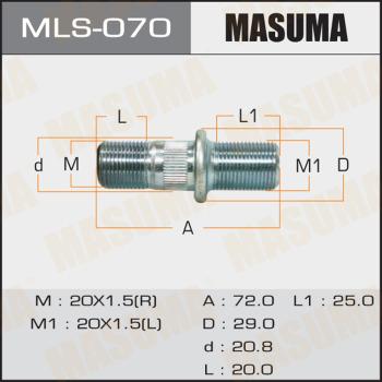 MASUMA MLS-070 - Болт кріплення колеса autozip.com.ua