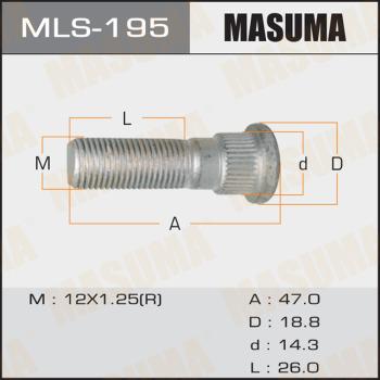 MASUMA MLS195 - Болт кріплення колеса autozip.com.ua