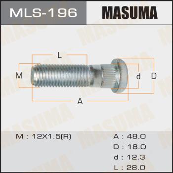 MASUMA MLS-196 - Болт кріплення колеса autozip.com.ua