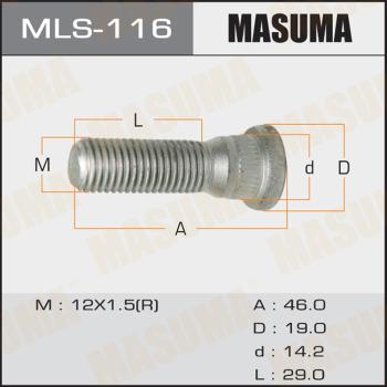 MASUMA MLS-116 - Болт кріплення колеса autozip.com.ua