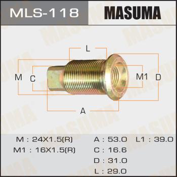 MASUMA MLS-118 - Гайка кріплення колеса autozip.com.ua