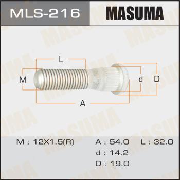 MASUMA MLS-216 - Болт кріплення колеса autozip.com.ua
