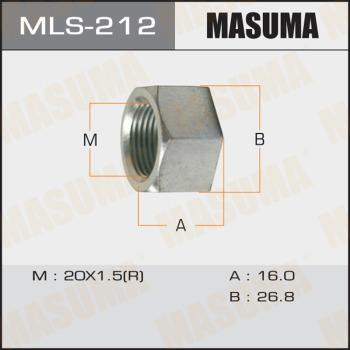 MASUMA MLS-212 - Гайка кріплення колеса autozip.com.ua
