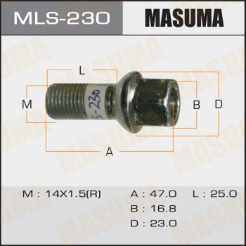 MASUMA MLS-230 - Болт для кріплення колеса autozip.com.ua