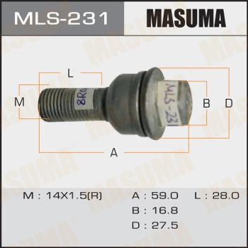 MASUMA MLS-231 - Болт для кріплення колеса autozip.com.ua