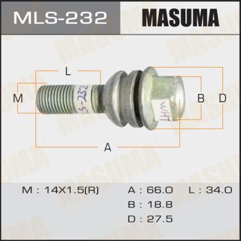 MASUMA MLS-232 - Болт для кріплення колеса autozip.com.ua