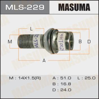 MASUMA MLS-229 - Болт для кріплення колеса autozip.com.ua
