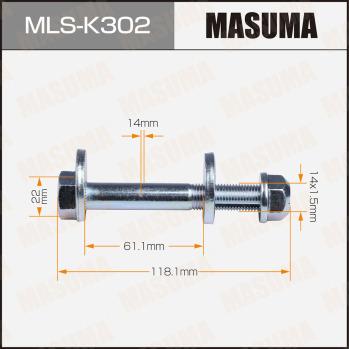 MASUMA MLS-K302 - Болт регулювання розвалу коліс autozip.com.ua