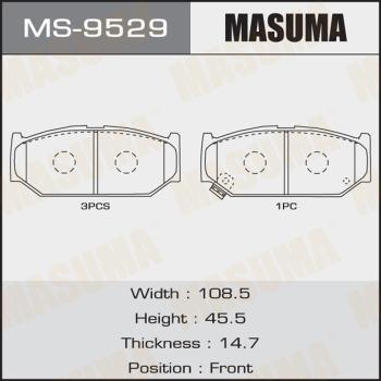 MASUMA MS-9529 - Гальмівні колодки, дискові гальма autozip.com.ua