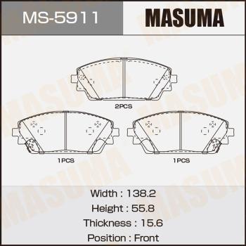 MASUMA MS-5911 - Комплект гальм, барабанний механізм autozip.com.ua