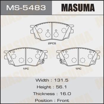 MASUMA MS-5483 - Гальмівні колодки, дискові гальма autozip.com.ua