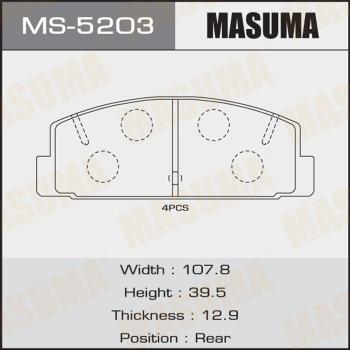 MASUMA MS-5203 - Гальмівні колодки, дискові гальма autozip.com.ua