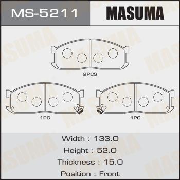 MASUMA MS-5211 - Гальмівні колодки, дискові гальма autozip.com.ua
