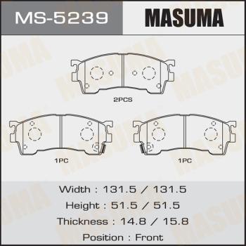 MASUMA MS-5239 - Гальмівні колодки, дискові гальма autozip.com.ua