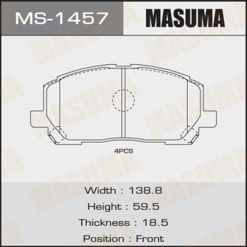 MASUMA MS-1457 - Гальмівні колодки, дискові гальма autozip.com.ua