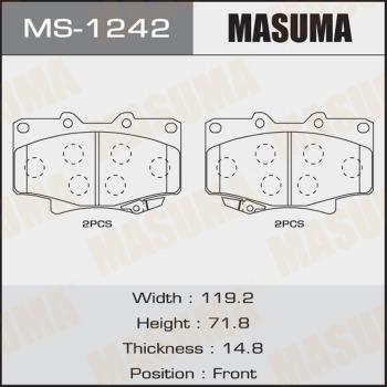 MASUMA MS-1242 - Гальмівні колодки, дискові гальма autozip.com.ua