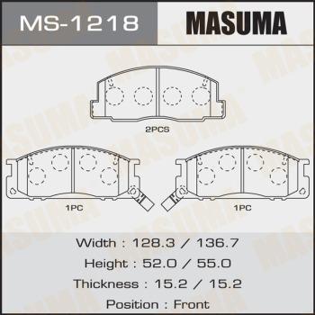 MASUMA MS-1218 - Гальмівні колодки, дискові гальма autozip.com.ua