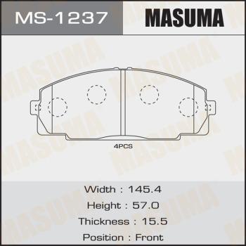 MASUMA MS-1237 - Гальмівні колодки, дискові гальма autozip.com.ua