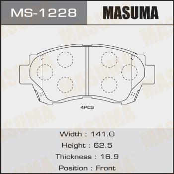 MASUMA MS-1228 - Гальмівні колодки, дискові гальма autozip.com.ua