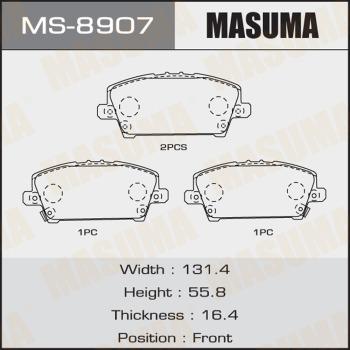 MASUMA MS-8907 - Гальмівні колодки, дискові гальма autozip.com.ua