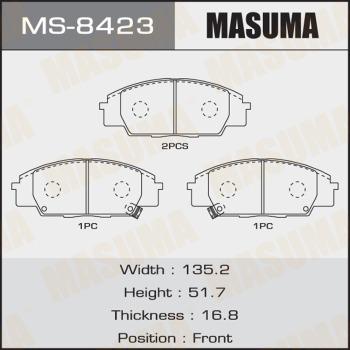 MASUMA MS-8423 - Гальмівні колодки, дискові гальма autozip.com.ua