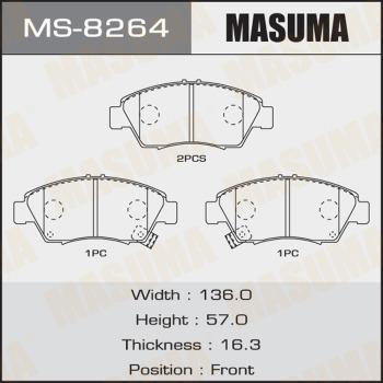 MASUMA MS-8264 - Гальмівні колодки, дискові гальма autozip.com.ua