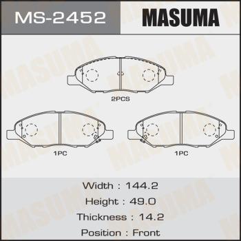 MASUMA MS-2452 - Гальмівні колодки, дискові гальма autozip.com.ua