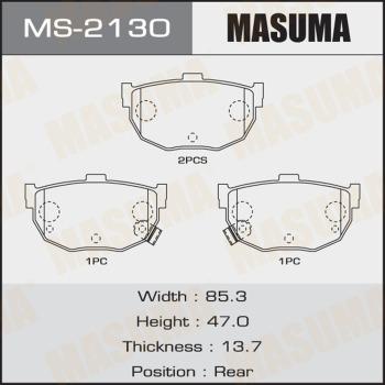 MASUMA MS-2130 - Гальмівні колодки, дискові гальма autozip.com.ua