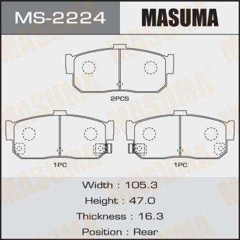 MASUMA MS-2224 - Гальмівні колодки, дискові гальма autozip.com.ua