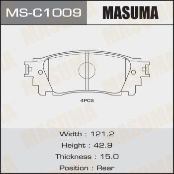 MASUMA MS-C1009 - Гальмівні колодки, дискові гальма autozip.com.ua