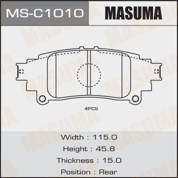 MASUMA MS-C1010 - Гальмівні колодки, дискові гальма autozip.com.ua