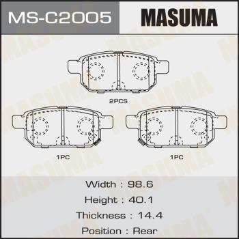 MASUMA MS-C2005 - Гальмівні колодки, дискові гальма autozip.com.ua